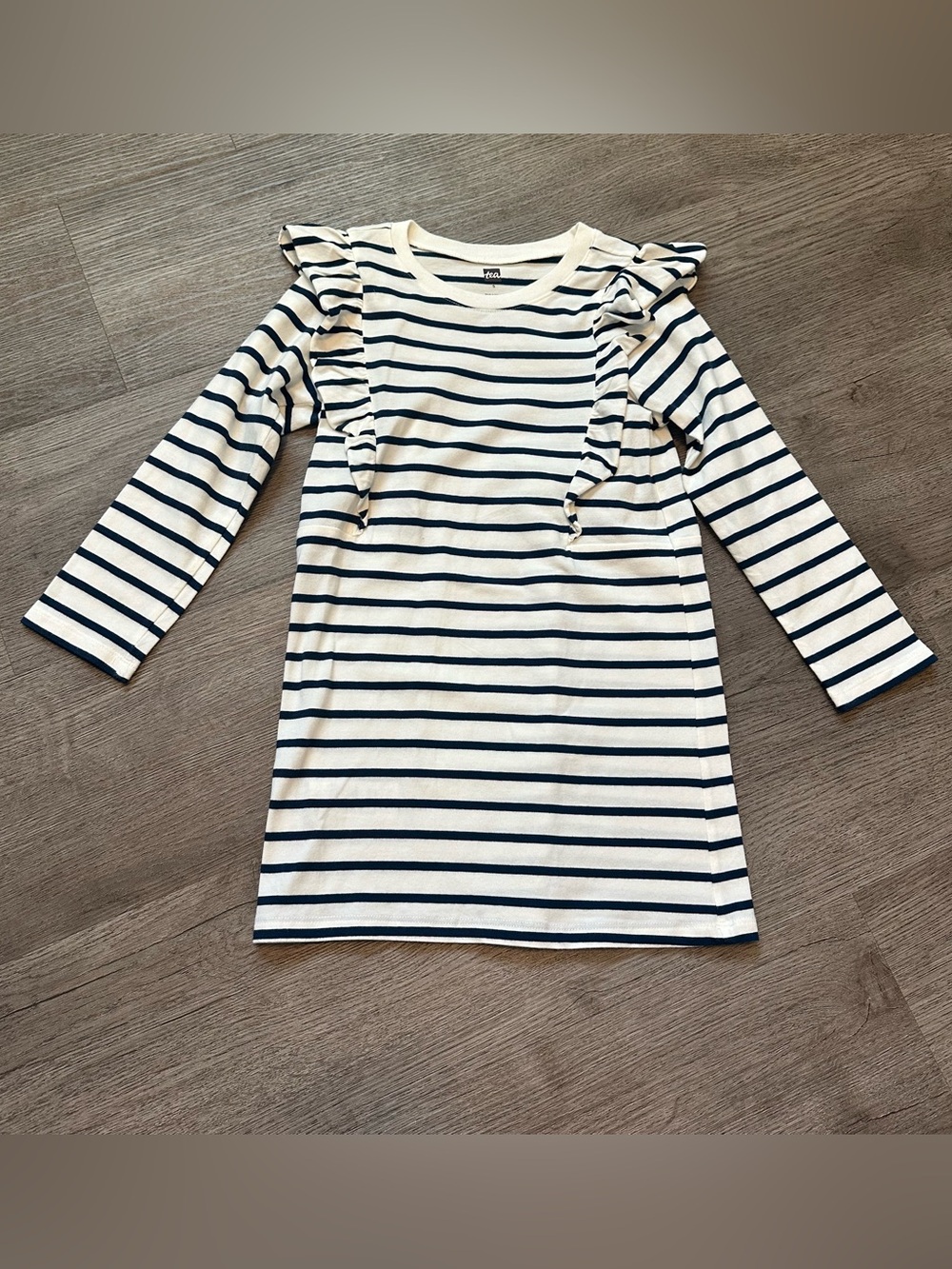 Tea collection ivory long sleeve dress